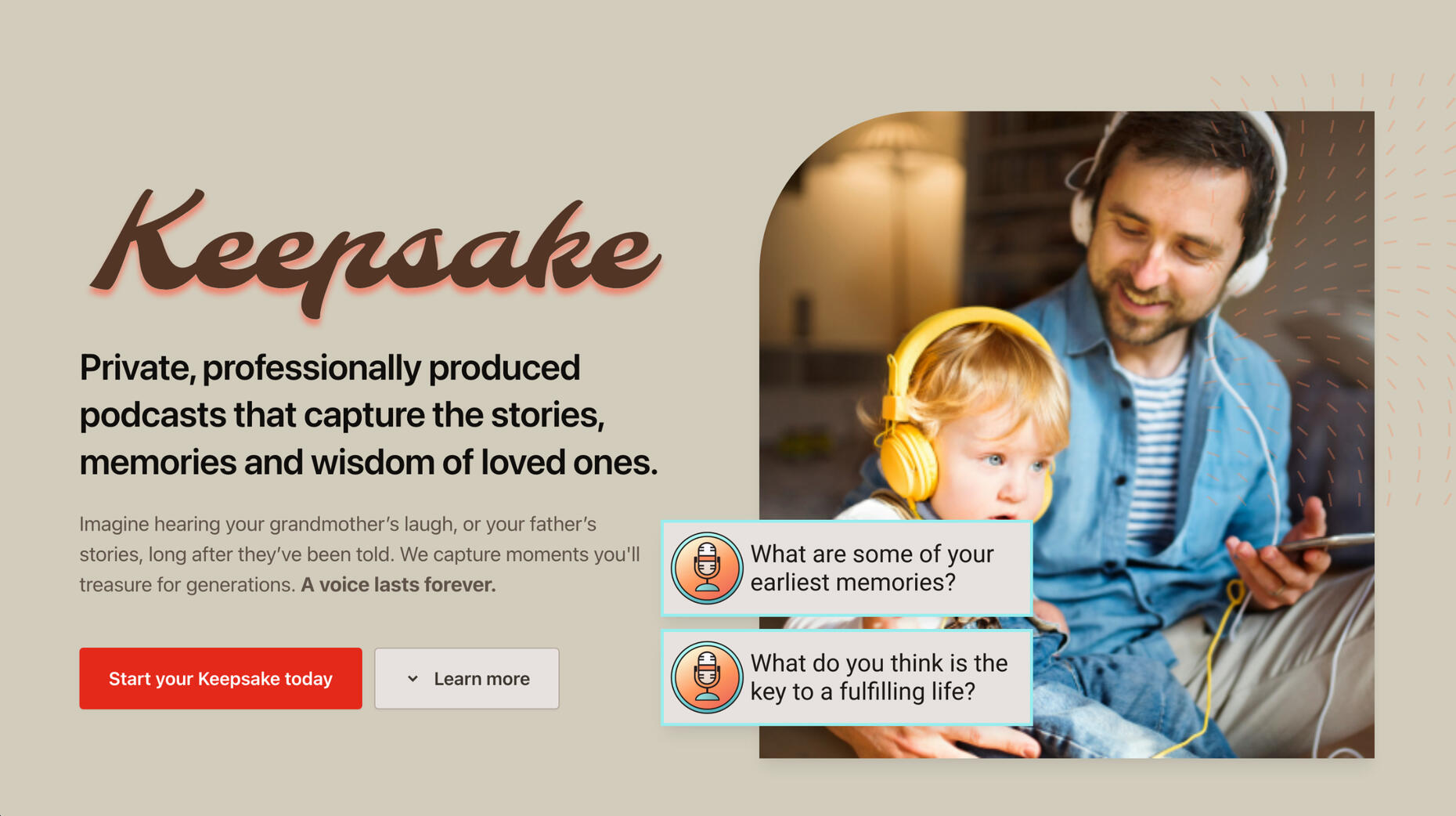 Keepsake - Capture the wisdom of loved ones.